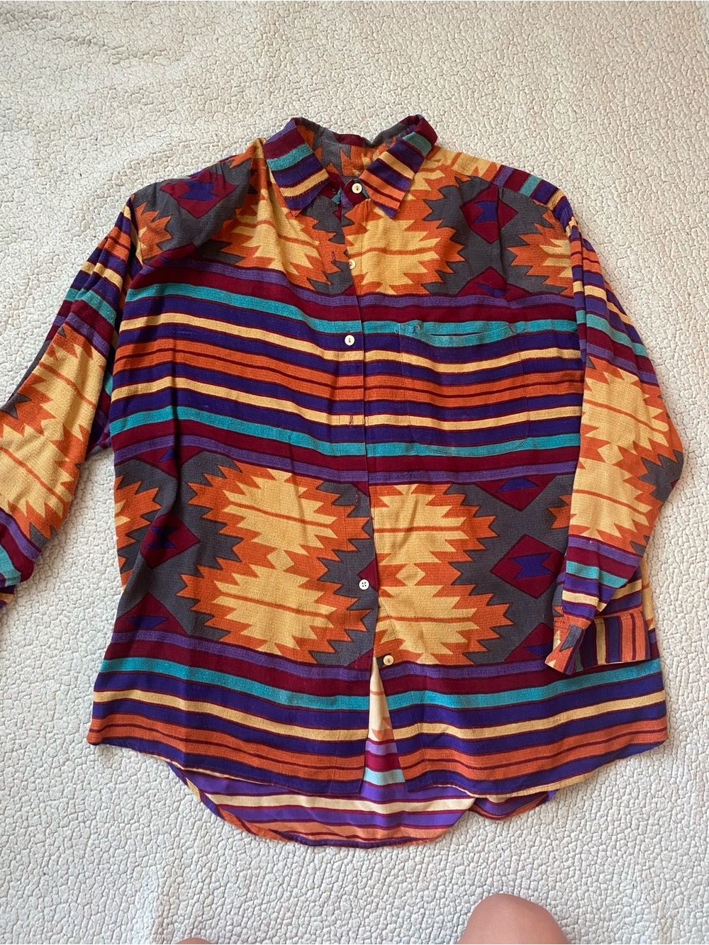 Hg NY Multicolor Southwestern-Print Button-Down Shirt